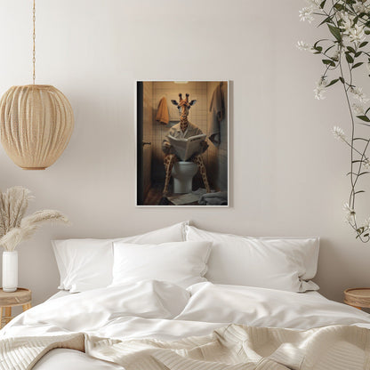canvas prints Giraffe In the Toiletinches- 