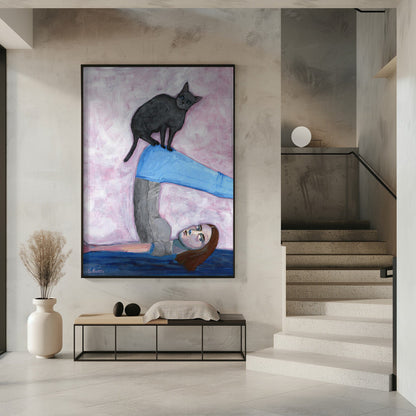  Yoga with my Cat Wall Artwork 0
