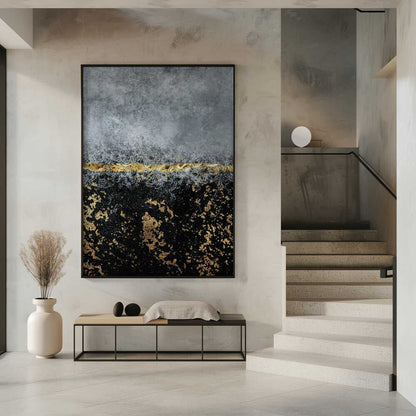 Wall art Gold Black Abstract