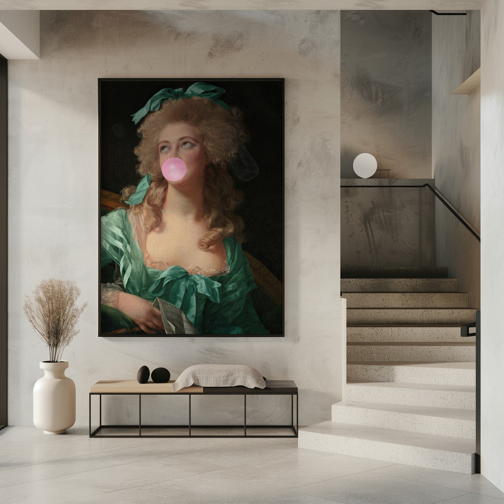 Artwork Madame Bubble-Gum16X20inches- Unframed