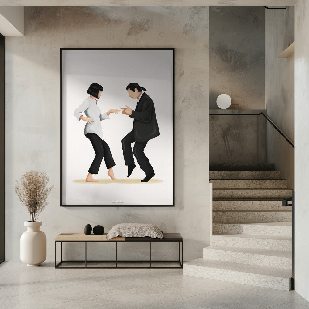  Pulp Fiction Wall Artwork In White Floating Frame
