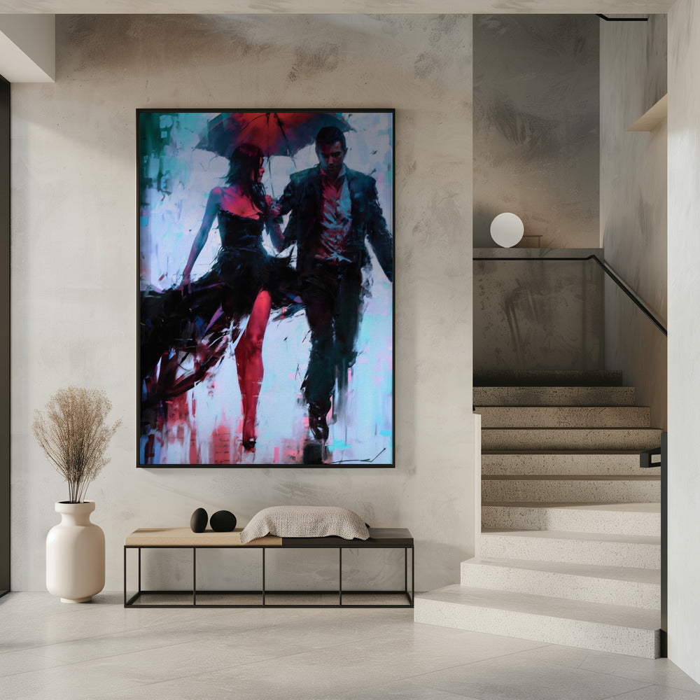  Walking In the Rain Wall Artwork 0