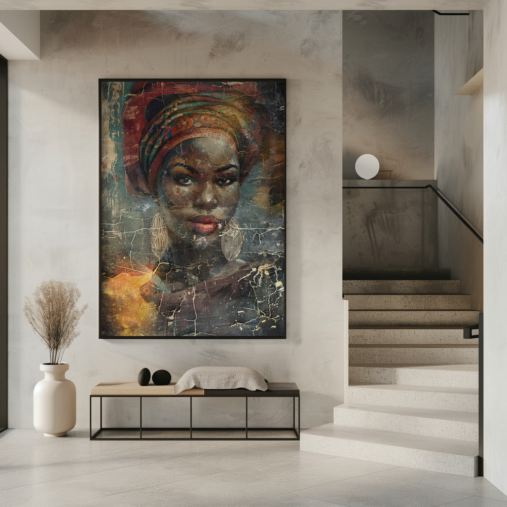  African Art Illustration Wallart 068 Wall Artwork 0