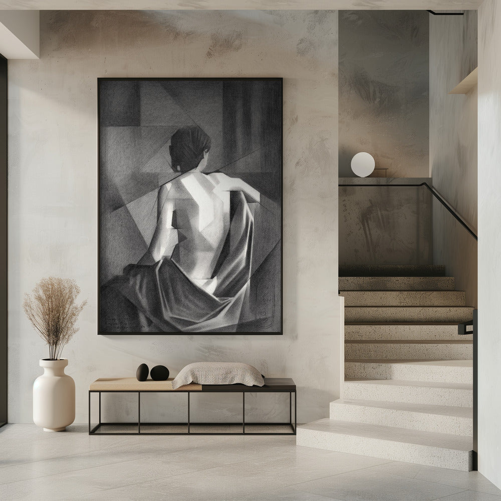 Wall art Study After EugÃ¨ne Durieus Seated Female Nude - 20-08-21