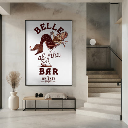 canvas prints Belle Of The Bar Mermaid Pin Up Art16X20inches- Unframed
