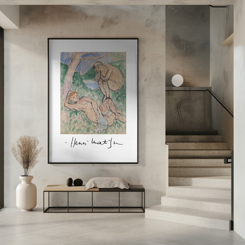 Artwork  Baigneurs Autographed -inches