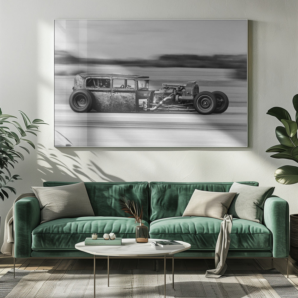 Artwork- Lowrider-48X36inches-In Black Floating Frame