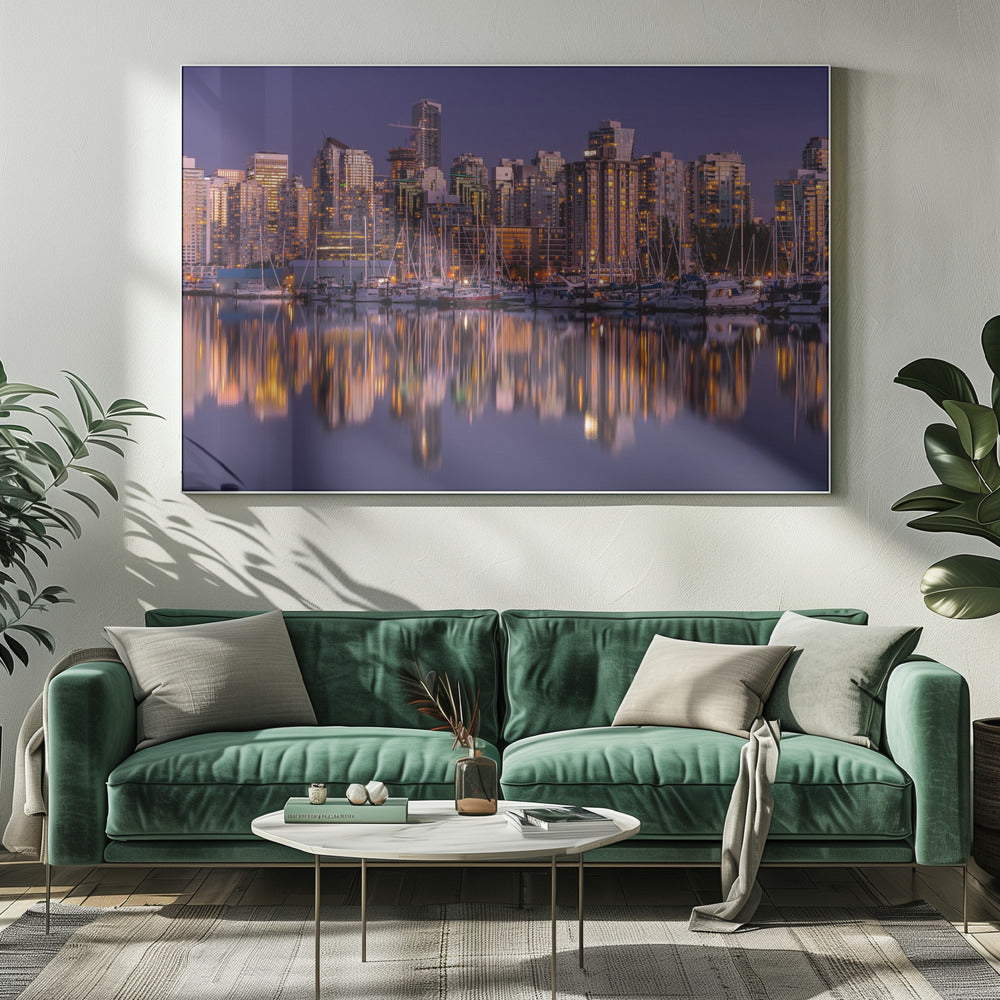 Wall art Glowing Vancouver-20X16inches-Gallery Wrapped (Ready to Hang)