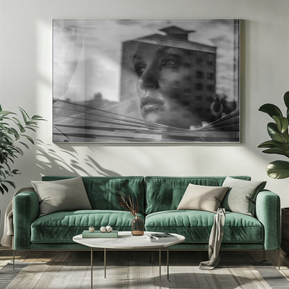 Artwork- Window-48X36inches-In Black Floating Frame