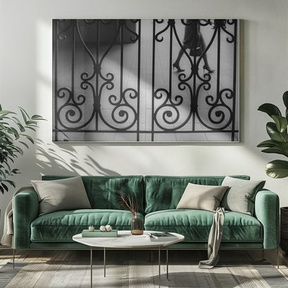 Artwork- street 15-36X24inches-In White Floating Frame