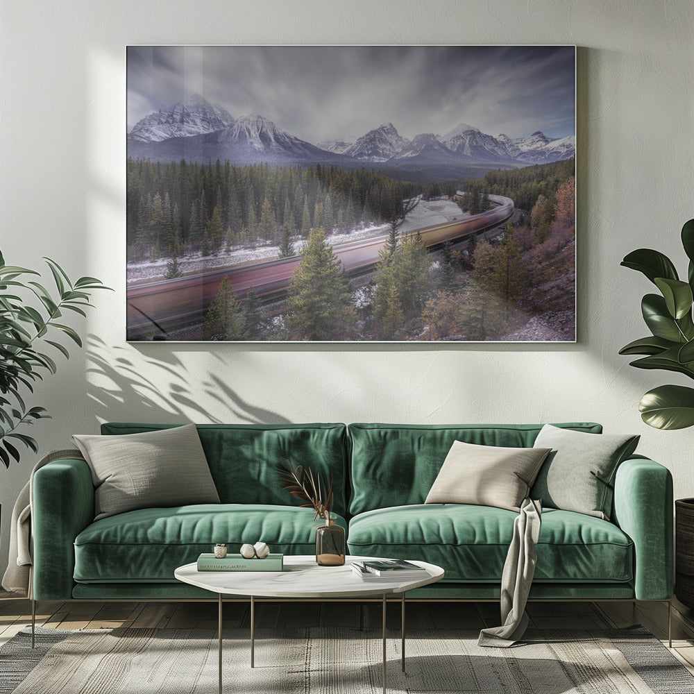 Wall art Fast train-20X16inches-Gallery Wrapped (Ready to Hang)