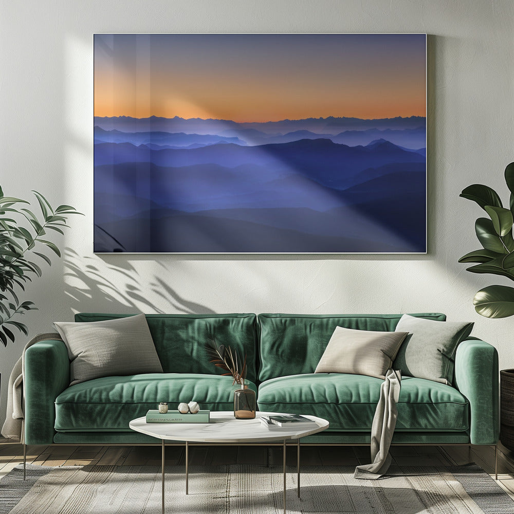 Artwork Misty Mountains20X16inches- Unframed