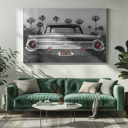  Ford Galaxie 500XL Wall Artwork In White Floating Frame