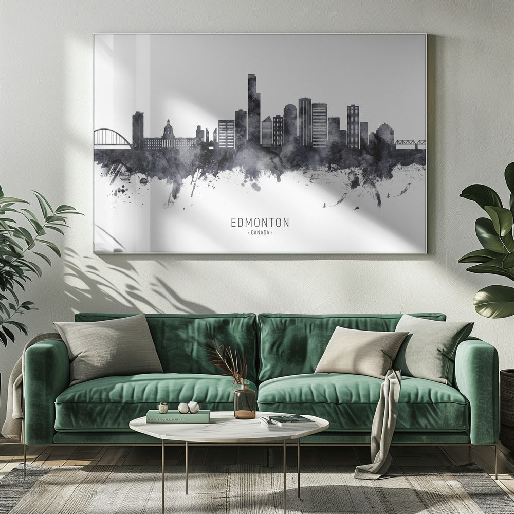 Wall art Edmonton Canada Skyline-20X16inches-Gallery Wrapped (Ready to Hang)