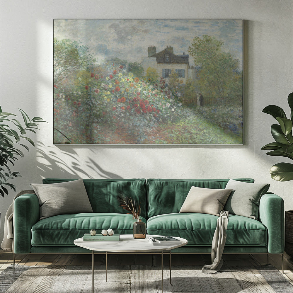  The Artist's Garden In Argenteuil, a Corner of the Garden With Dahlias (1873) Wall Artwork 0
