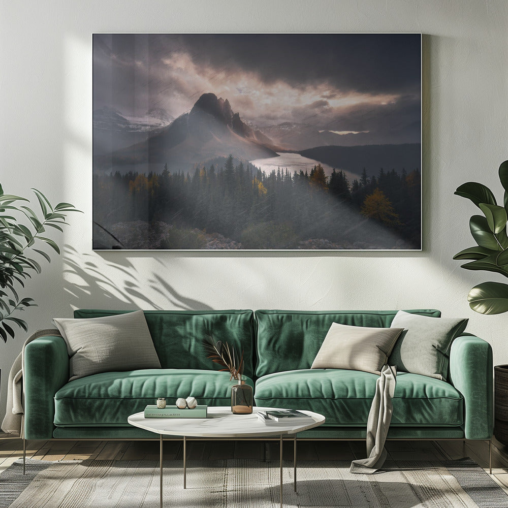 Wall art Assiniboine in Snow-20X16inches-Gallery Wrapped (Ready to Hang)