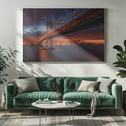 Artwork Fire over San Francisco20X16inches- Unframed