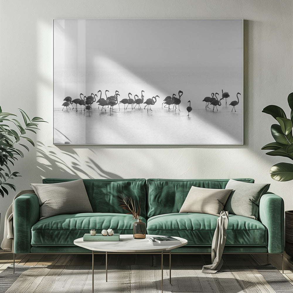 Artwork Flamingos20X16inches- Unframed