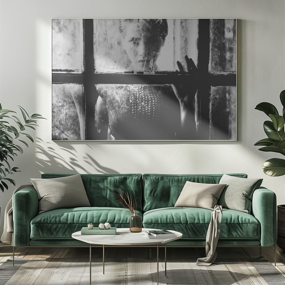 Artwork- Trapped-48X36inches-In Black Floating Frame