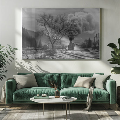 Artwork- Mocanita Hutulca-48X36inches-In Black Floating Frame