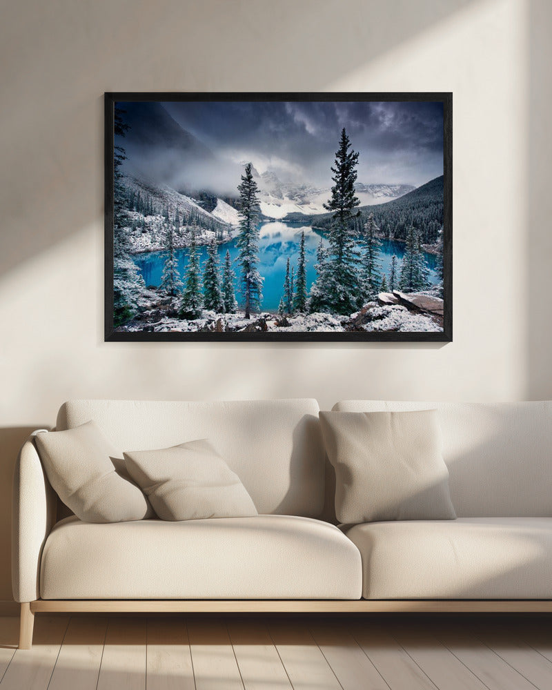 Artwork Morning blues20X16inches- Black Frame
