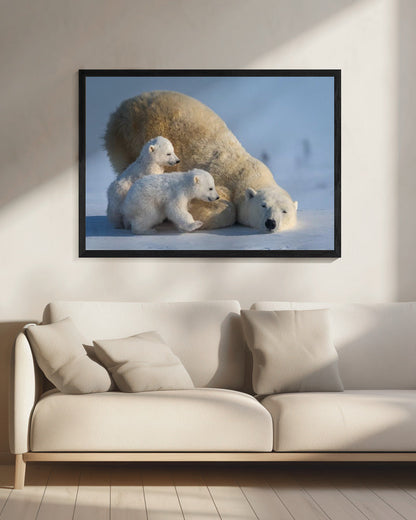 Artwork Mum, Play together20X16inches- Black Frame