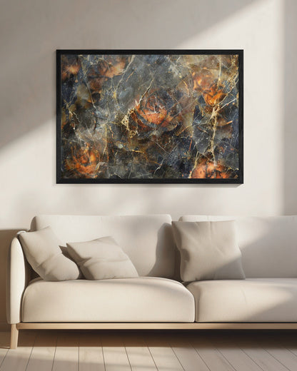 Artwork Floral Vintage Art Illustration 2420X16inches- Black Frame