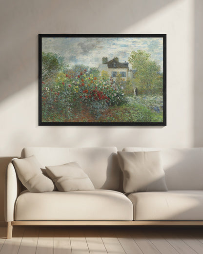  The Artist's Garden In Argenteuil, a Corner of the Garden With Dahlias (1873) Wall Artwork 0