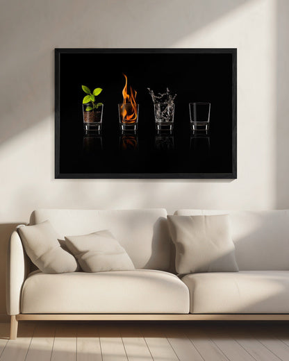 Artwork Elements...20X16inches- Black Frame
