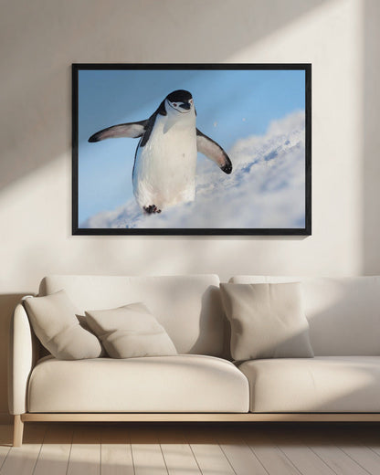 Wall art Running up that hill-20X16inches-In Black Floating Frame