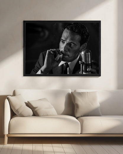 Artwork- Good night and good luck ... (2)-48X36inches-In White Floating Frame