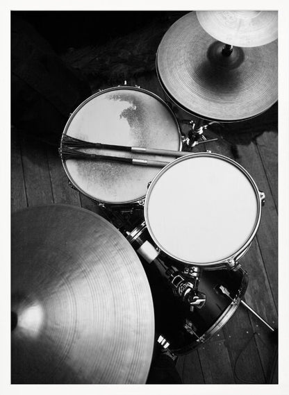 Artwork- Drums-36X48inches-In Black Floating Frame