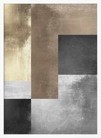 Wall art Gold and silver textures 4