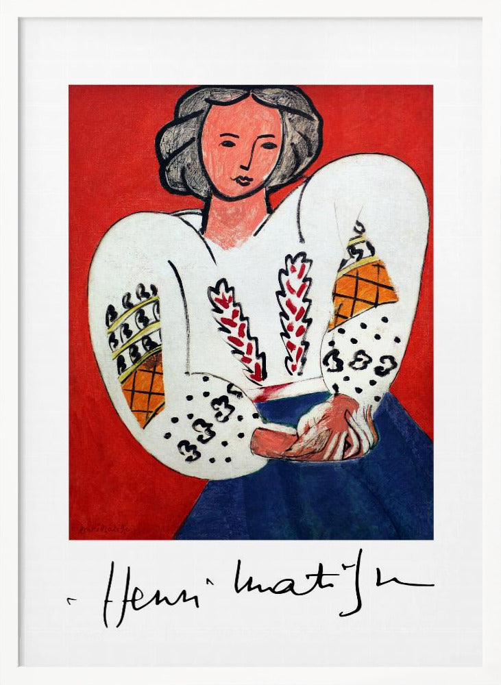 Artwork  Henri Matisse, La Camicetta Romena, 1940 36X48-inches