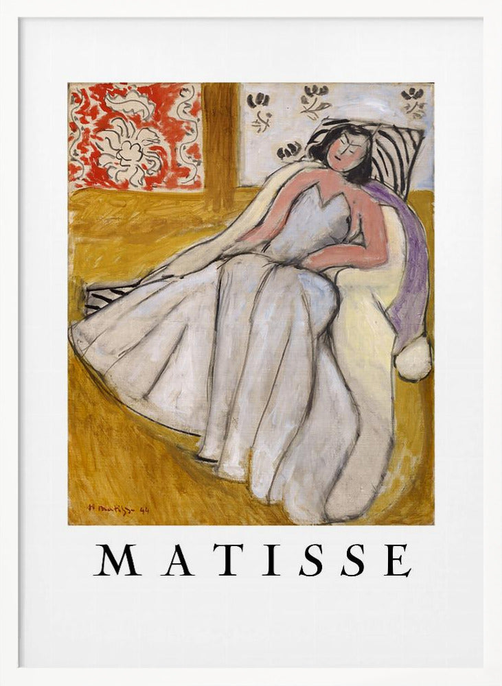 Artwork  Jeune Femme à La Pelisse Blanche 36X48-inches