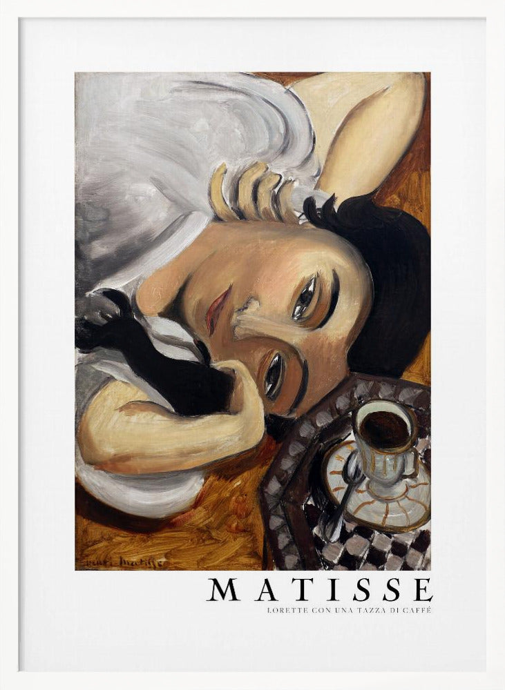 Artwork  Lorette Con Una Tazza Di Caffe 1916 Boarder 36X48-inches