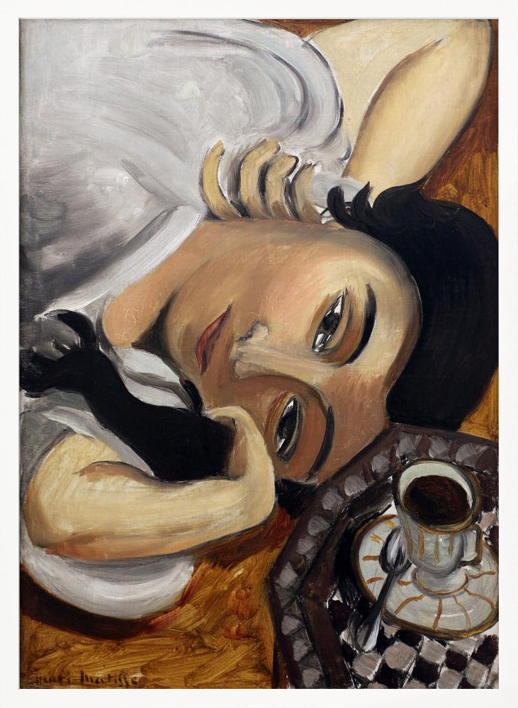 Artwork  Lorette Con Una Tazza Di Caffe 1916 36X48-inches