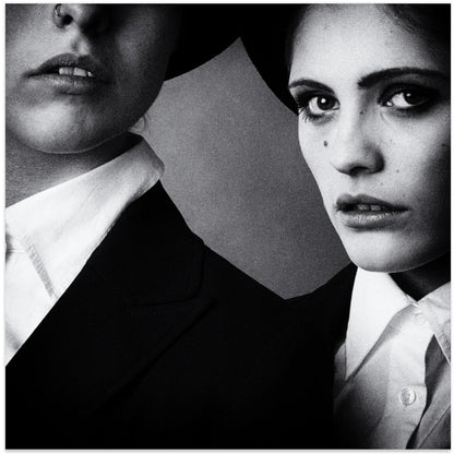 Artwork- Blues sisters-24X24inches-In Black Floating Frame