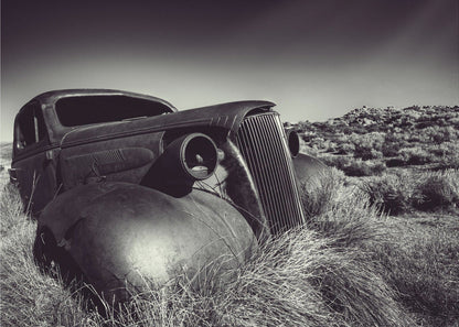 Artwork- Disposed-Car-20X16inches-In Black Floating Frame