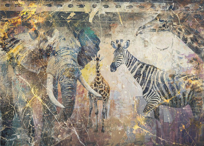  African Art Illustration Wallart 113 Wall Artwork Gallery Wrapped (Ready to Hang)