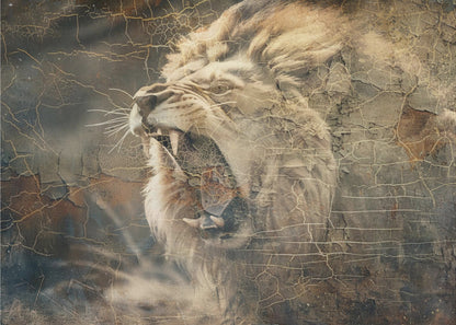 Wall art Lion Animal Vintage Art Illustration Wallart 09
