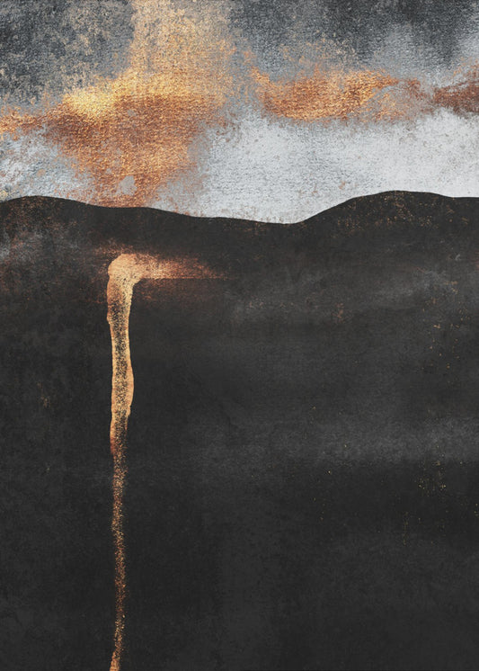  Ember Wall Artwork In Black Floating Frame