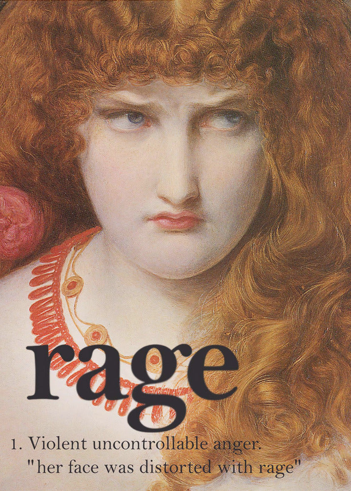 canvas prints Rage Girl24X36inches- Black Frame
