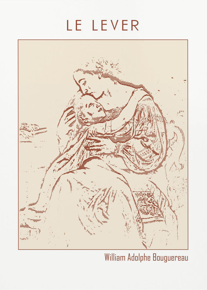 canvas prints Line Art Minimalist – Le Lever (1865)24X36inches- Black Frame