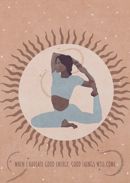 canvas prints Spiritual Feminine Energy, Sun, Moon.24X36inches- Black Frame