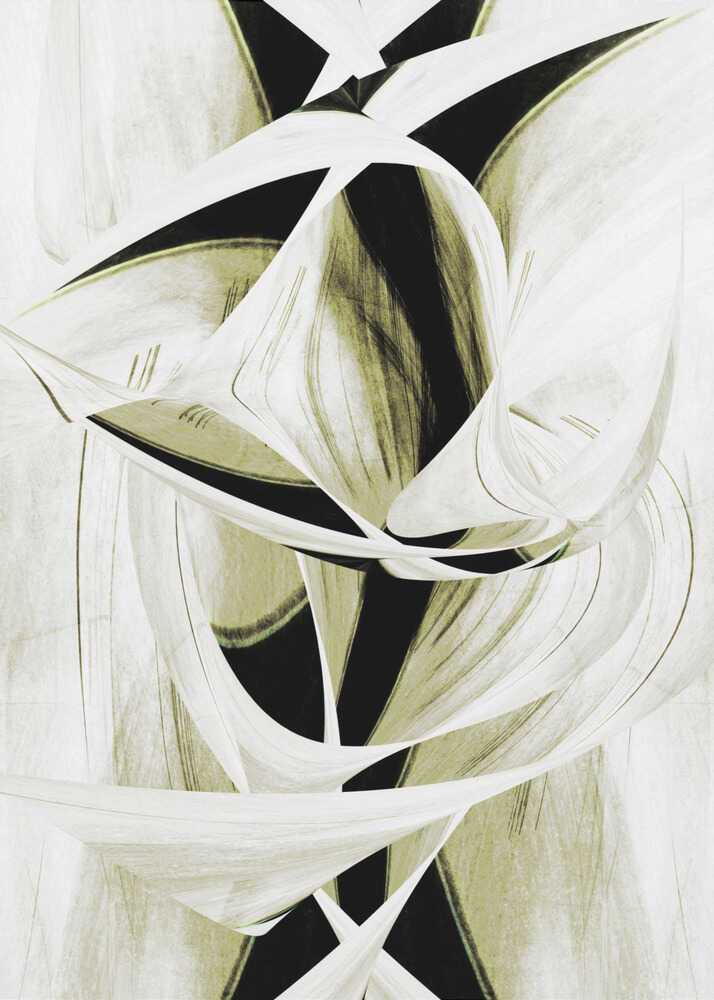 Wall art  Intertwined Shapes And Monochromatic Tones