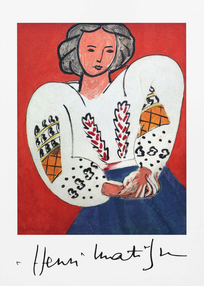 Artwork  Henri Matisse, La Camicetta Romena, 1940 -inches