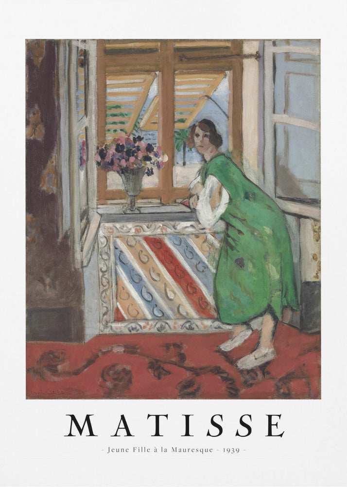 Artwork  Jeune Fille a La Mauresque 1948 -inches