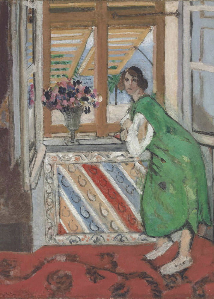 Artwork  Jeune Fille a La Mauresque Original 1948 -inches