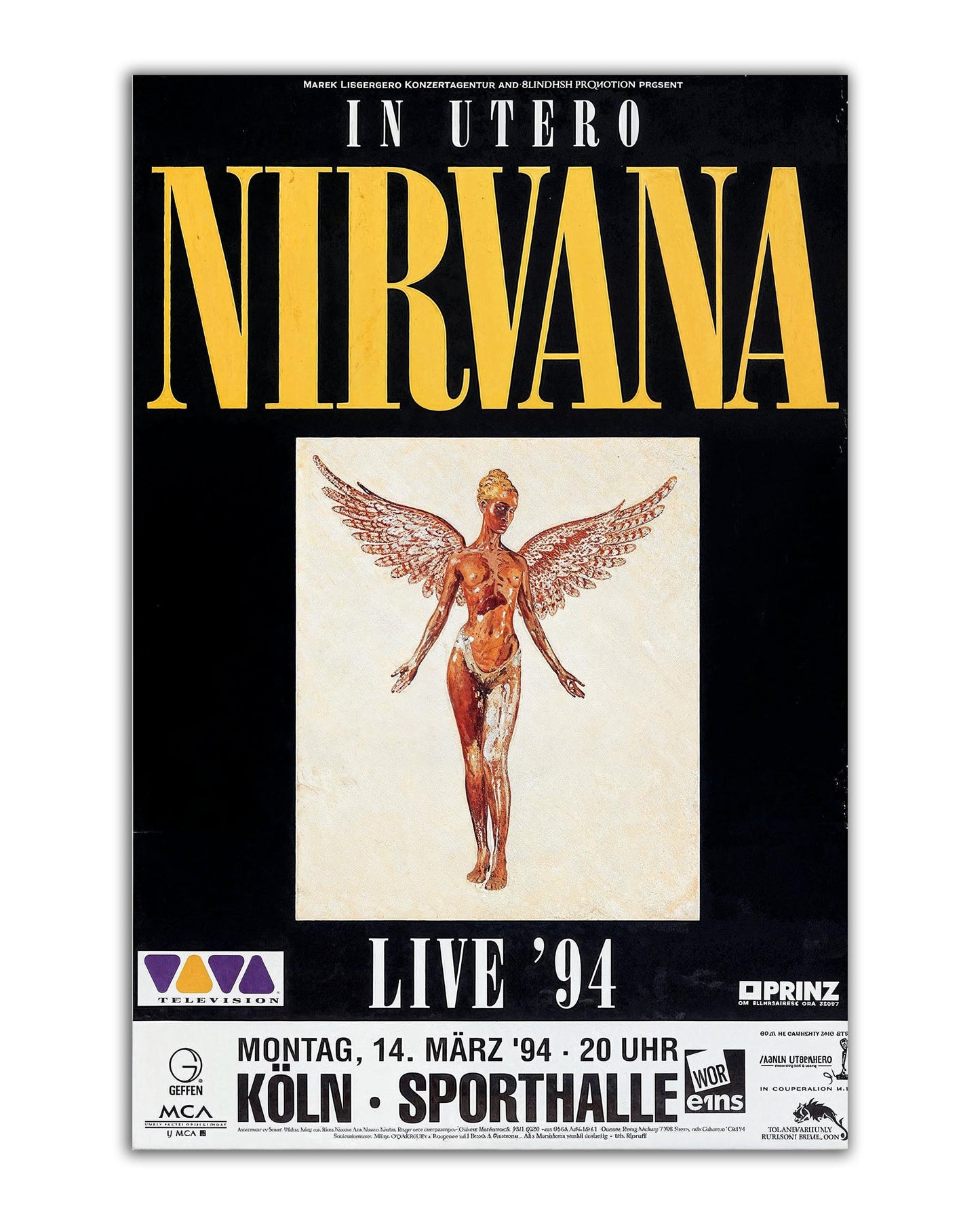 vintage nirvana poster without frame